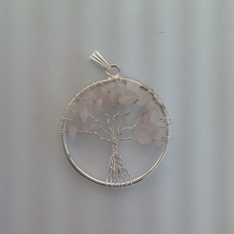 Pendant - Tree of Life - Rose Quartz Pendant - Tree of Life - Rose Quartz